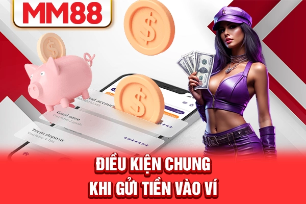 Điều kiện chung khi gửi tiền vào ví